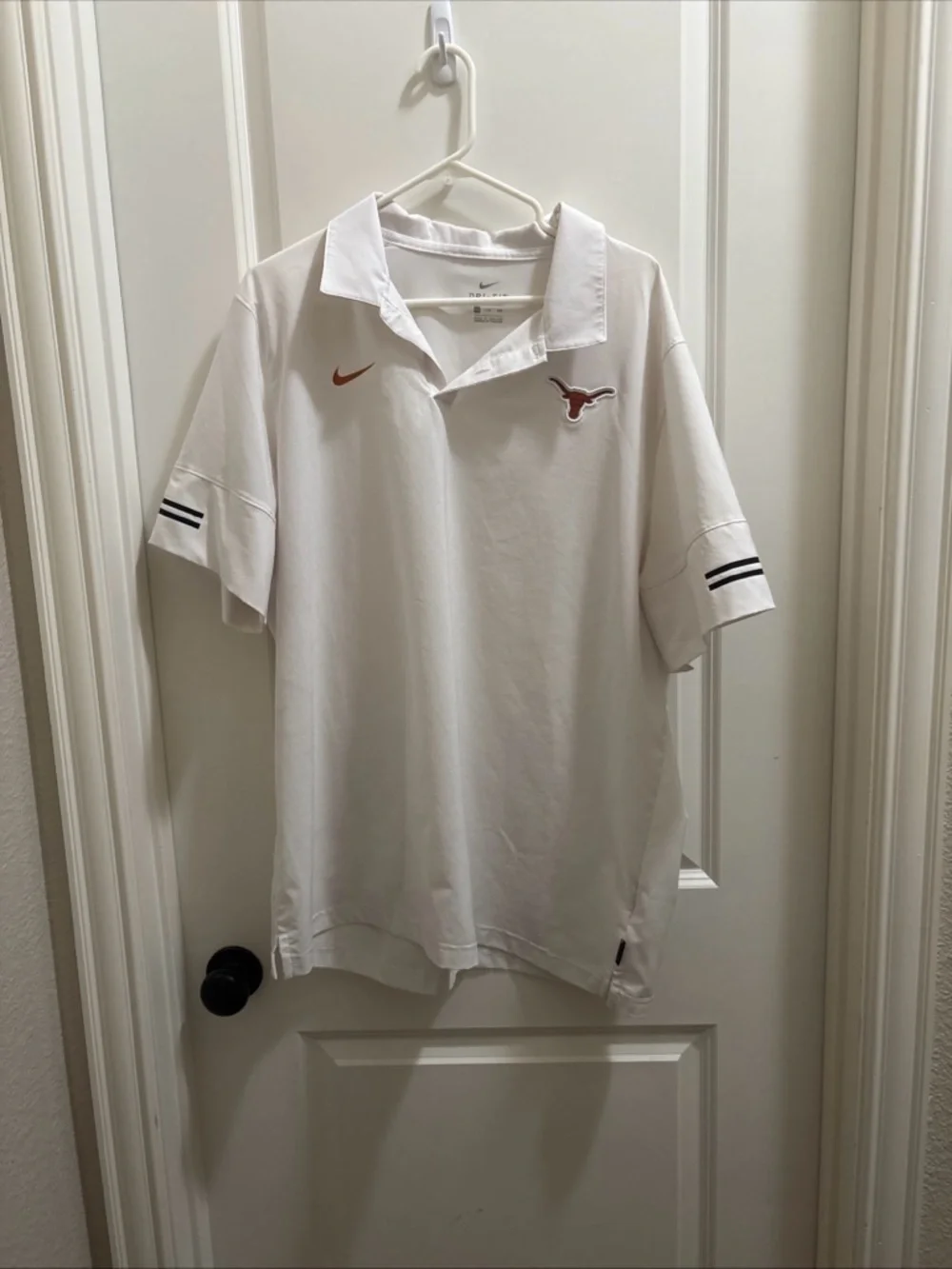 Nike Dri-FIT Texas Longhorns Men's White Sideline Coaches Performance Polo XXL